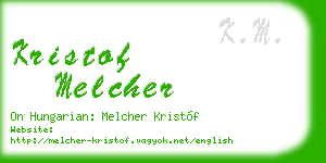 kristof melcher business card